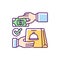 Cash on delivery RGB color icon