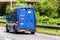 Cash delivery security van on uk motorway in fast motion