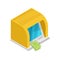 Cash dispenser isometric 3D icon