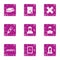 Cash economize icons set, grunge style