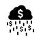 Cash, fall, falling, money, rain icon