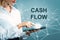 Cash Flow text with business woman