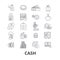 Cash icon set