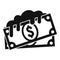 Cash money laundering icon, simple style