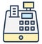 Cash register, cash till Isolated Vector Icon That can be easily edited in any size or modified.