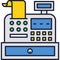 Cash register icon vector money check machine