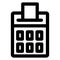 Cash register, money terminal bold vector icon which can easily edit