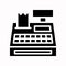 Cash register vector, Black friday related solid icon