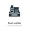 Cash register vector icon on white background. Flat vector cash register icon symbol sign from modern e commerce and payment