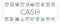 Cash Services Bank Collection Icons Set Vector .