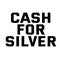 CASH FOR SILVER stamp on white