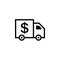 Cash transit line icon