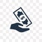 Cash vector icon isolated on transparent background, Cash trans