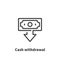 Cash withdrawal, Money icon.