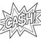 Cash word comic book coloring vector illustration