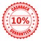 Cashback 10% Guaranteed Label. Rubber Stamp Template