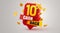 Cashback 10 percent icon isolated on the gray background. Cashback or money back label.