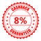 Cashback 8% Guaranteed Label. Rubber Stamp Template