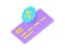 Cashback banking card sale discount percent tag money refund for payment 3d icon realistic vector