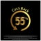 Cashback icon, gold icon. Vector Illustration on black background