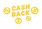 Cashback icon with isometric cent