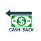 Cashback logo icon. Money cash back flyers for business, promotion and advertising â€“ for stock