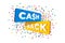 Cashback loyalty program badge concept. Cash back service after purchase promotion banner. Money or bonus refund