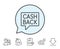 Cashback service line icon. Money transfer.