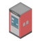 Cashbox icon, isometric style