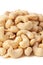 Cashew group. Close-up. White background . Isolated