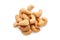 Cashew nut salty roasted food ingredient natural isolated