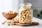 Cashew Nuts in Jar with Handwritten Label