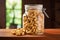 Cashew Nuts in Jar with Handwritten Label