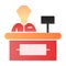 Cashier flat icon. Supermarket cashier color icons in trendy flat style. Cash gradient style design, designed for web