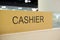 Cashier sign