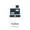 Cashier vector icon on white background. Flat vector cashier icon symbol sign from modern professions collection for mobile