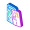 cashless contactless card isometric icon vector illustration
