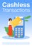 Cashless transactions poster flat vector template
