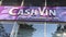 Cashvin logo brand and text sign on facade shop of French wine retailer cash vin store