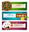 Casino 3 Horizontal Banners Set