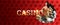 Casino, Beautiful young girl in a golden dress. Banner concept for casino, poker, gambling, croupier, website header, black and