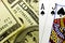 Casino Blackjack Poker Cards and Money