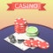 Casino Board Games Isometric Composition