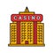 Casino building color icon