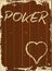 Casino chalk drawing hearts poker card background