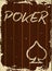 Casino chalk drawing spades poker card background