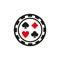 The casino chip icon. Casino Chip symbol. Flat