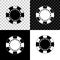 Casino chip icon isolated on black, white and transparent background. Vector