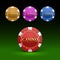 Casino chips color set. Vector illustration color collection