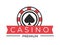 Casino club isolated icon spades sign poker chip